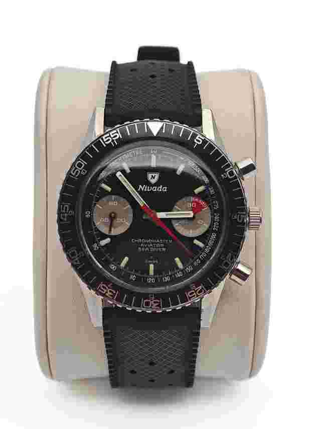 Nivada Chronomaster Aviator Sea Diver A very special vintage watch in excellent condition