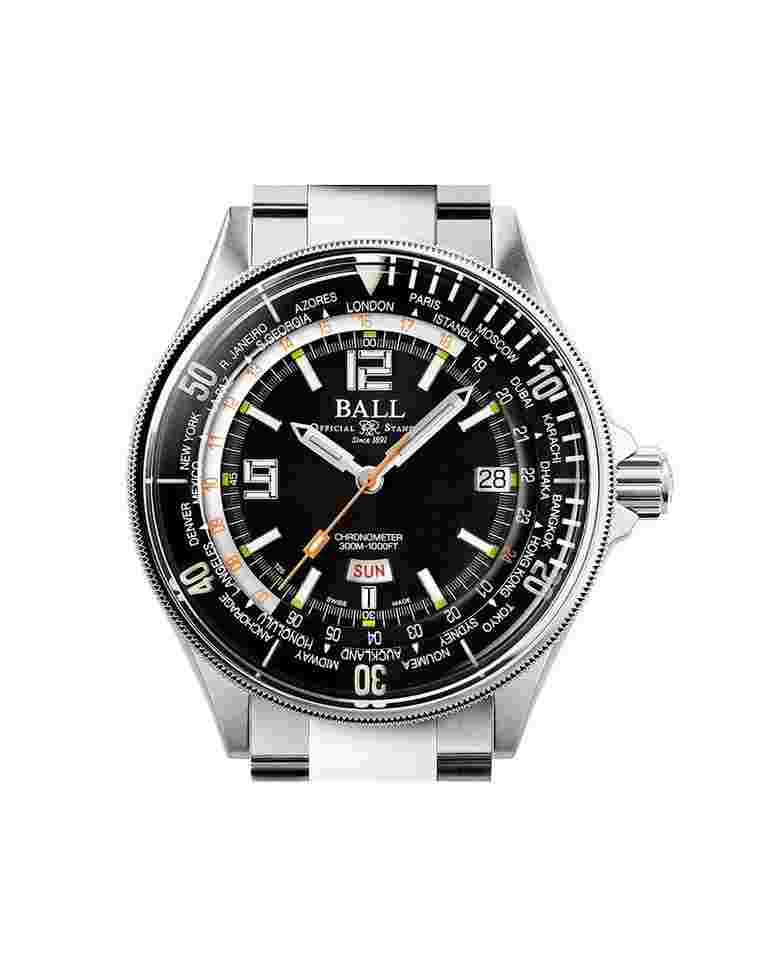 BALL Watch Engineer Master DIVERWORLDTIME Ref.DG2232A-SCJ-BK RR1501-CAutomatic42mm SS Limited of 1000 