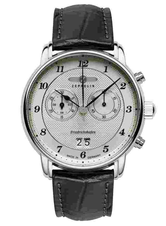 Zeppelin 8584-4 Herrenuhr Chronograph Friedrichshafen Schwarz