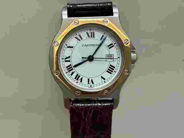Cartier Santos Octagon 2966 automatic DateJust und Original Cartier Verschluß 