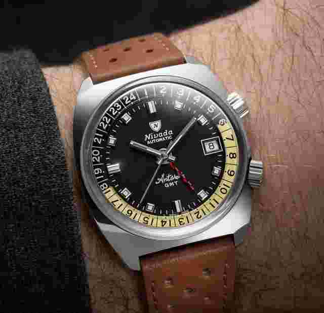 Nivada Grenchen Antarctic GMT Black OFFICIAL DEALER