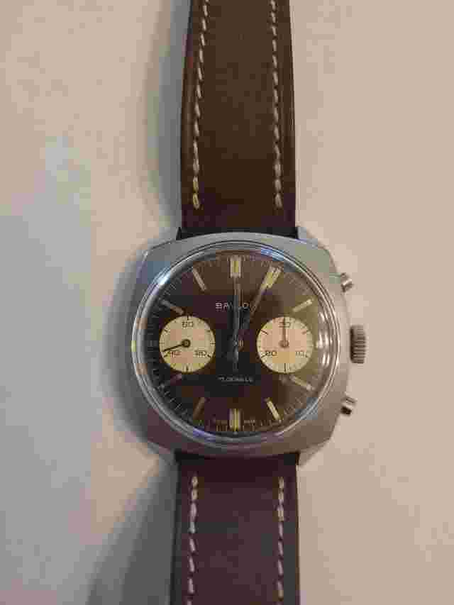 Baylor 1063 2 REGISTER CHRONOGRAPH WITH TROPICAL DIAL 