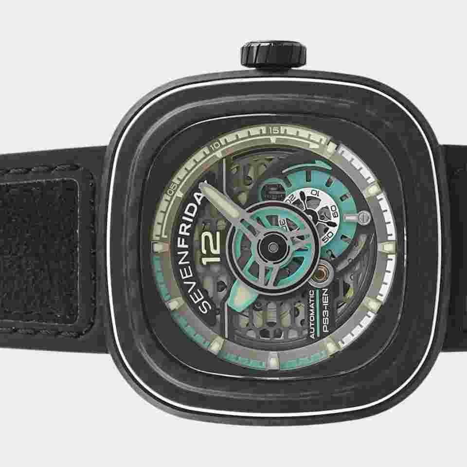 Sevenfriday PS3/01 / Steel&Carbon / 47.0 x 47.6 mm / Box&Papers / PS3/01