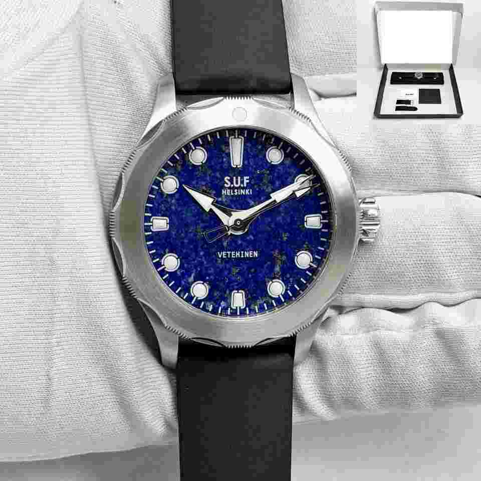 s.u.f helsinki Lnib 2025 S.u.f Helsinki Vetehinen Lapis Lazuli 42MM Blue Steel Box PaperVetehinen Lapis Lazuli