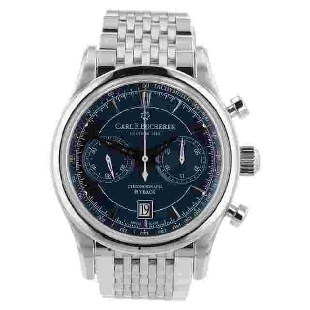 Bucherer Manero Flyback Blue Dial Stainless Steel 43mm Automatic Men’s 10919.08
