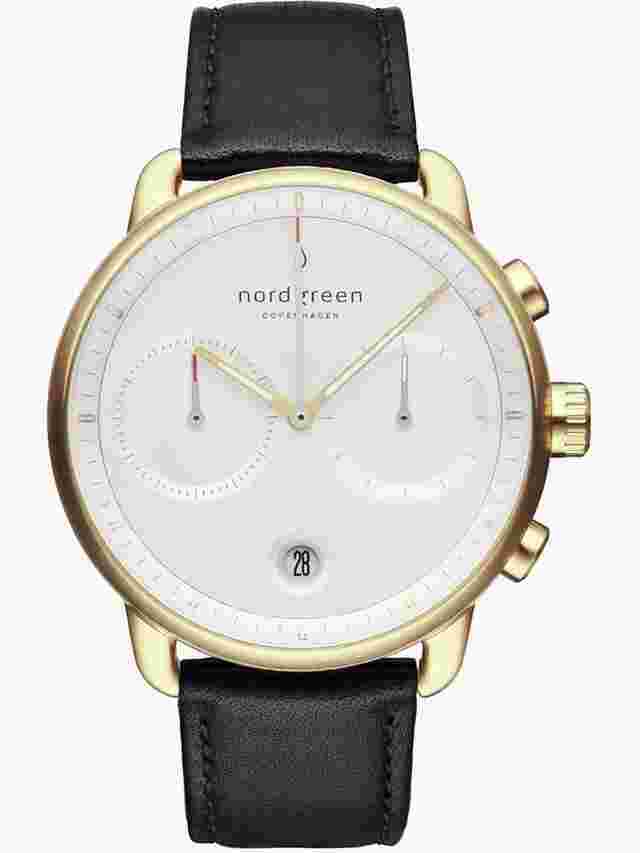 Nordgreen PI42GOLEBLXX Herrenuhr Pioneer Chronograph 42mm 10ATM