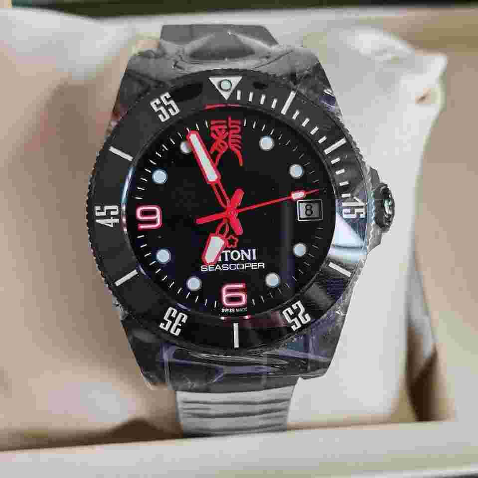 Titoni Carbon fiber automatic watch 42MM.83600-C-RA-217 