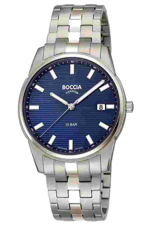 Boccia 3686-01 Herrenuhr Quarz Titan mit Saphirglas 