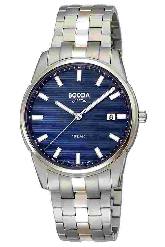 Boccia 3686-01 Herrenuhr Quarz Titan mit Saphirglas 