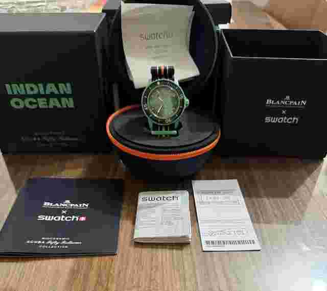 Swatch Scuba Fifty Fathoms Blancpain Scuba Fifty Fathoms Indian Ocean Full set