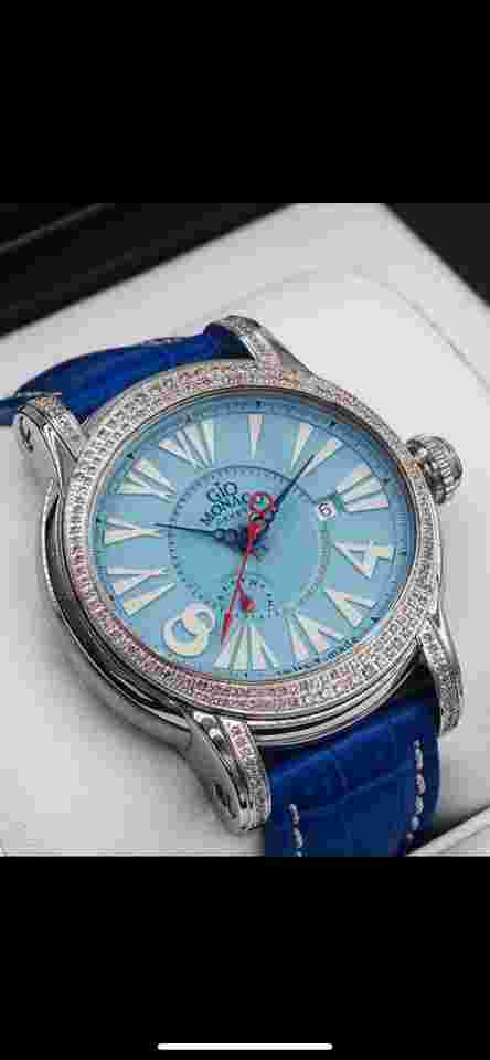 Gio Monaco Galileo Diamonds Swiss Masde Gio Galileo To esklizywny zegarek Szwajcarski wysadzany 1,00 ct Diamenty