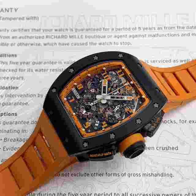 Richard Mille RM 011
                           
                                 Felipe Massa Fly-Back Chronograph Orange Storm Skeleton Dial Limited Edition 30 Pcs