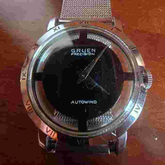 Gruen Precision autowind scheleton rare Bar Harbour model