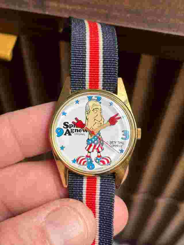 Dirty Time Co Spiro Agnew Watch Vintage all original dirty time company Spiro Agnew Watch
