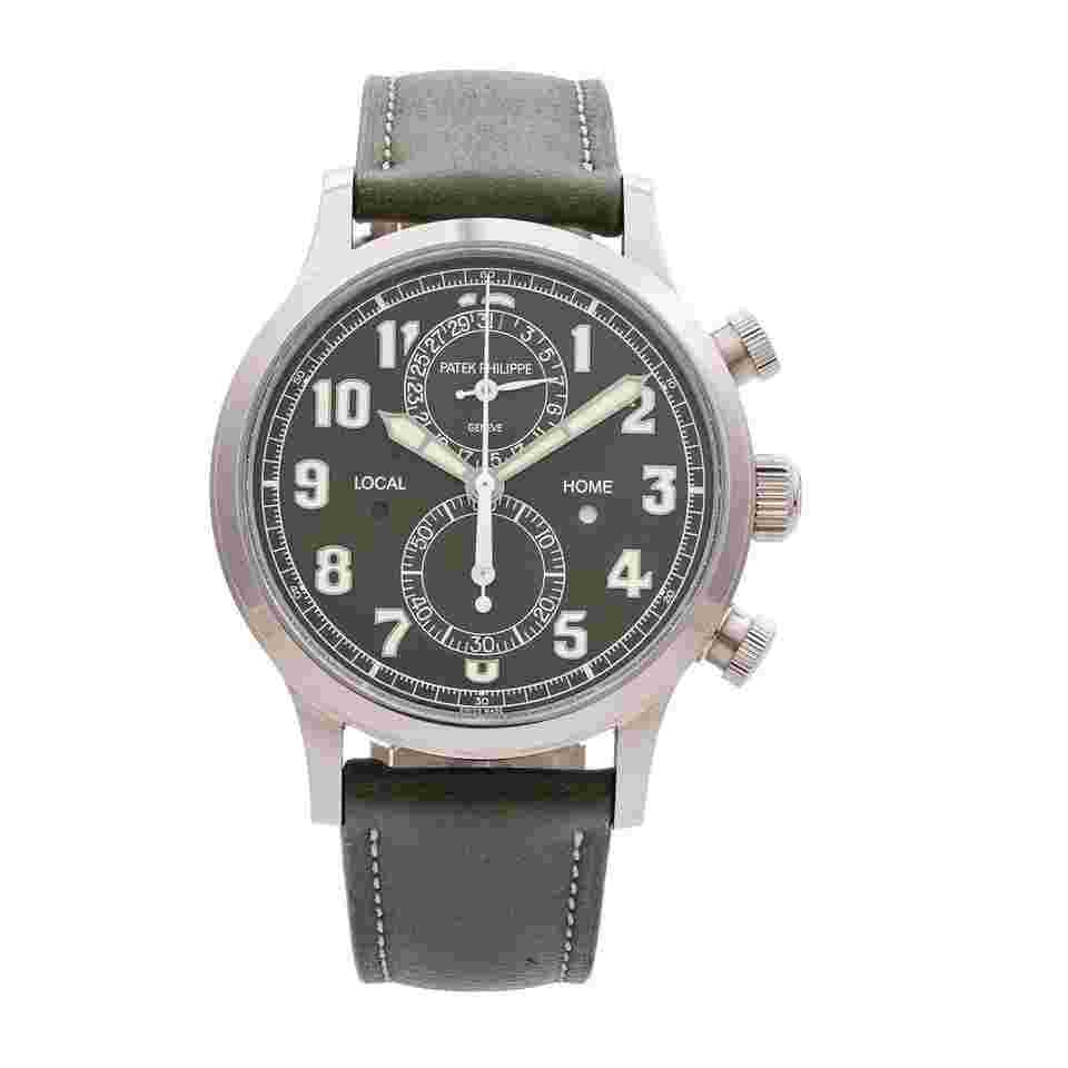 Patek Philippe Calatrava
2023 Unworn Pilot White Gold Travel Time Chronograph Green 5924G-010