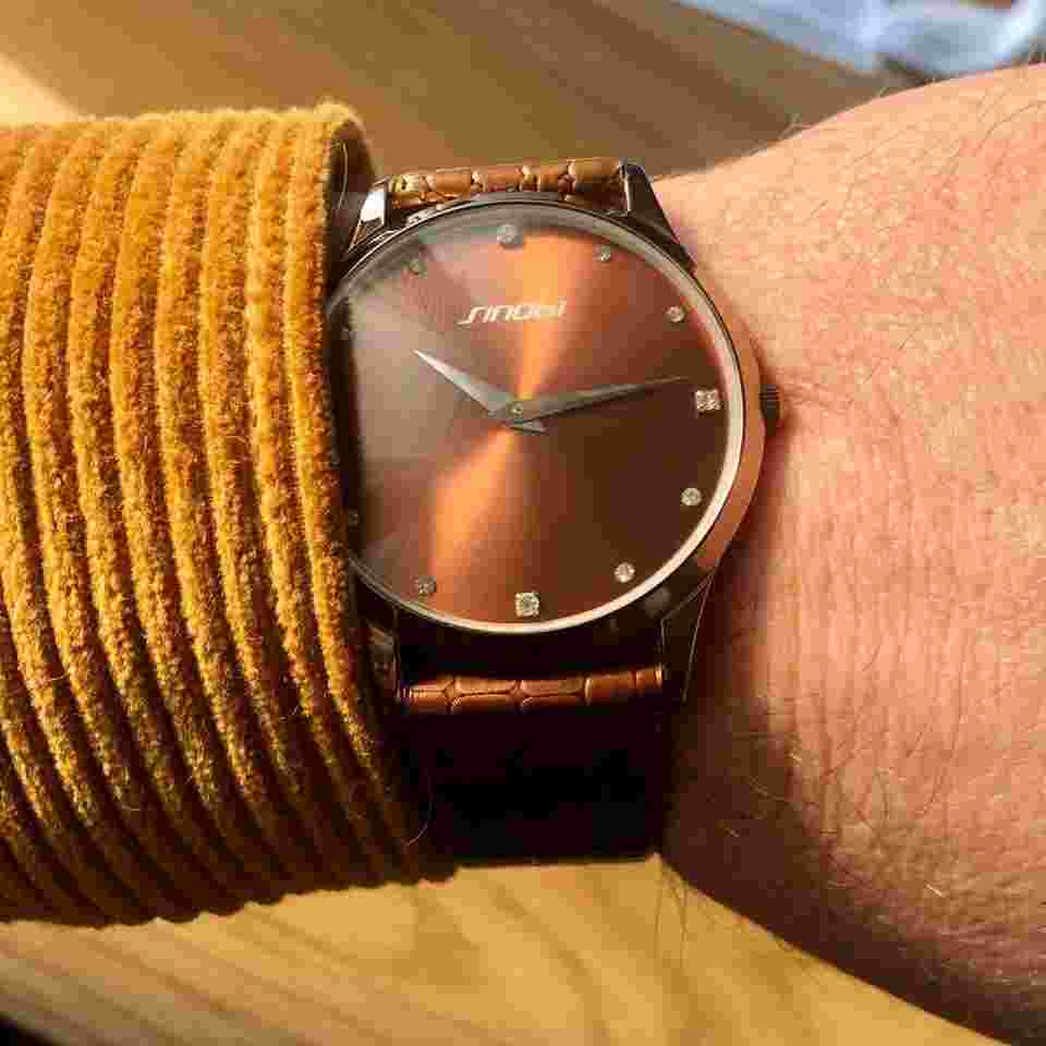 Sinobi - BRONZE color case 40x47mm / JAPAN SII O no date movt / BRONZE dial / BUBBLE crystal / VINTAGE 1990s / UNISEX / TOP condition / Keeps GOOD TIMIE / NEW battery 