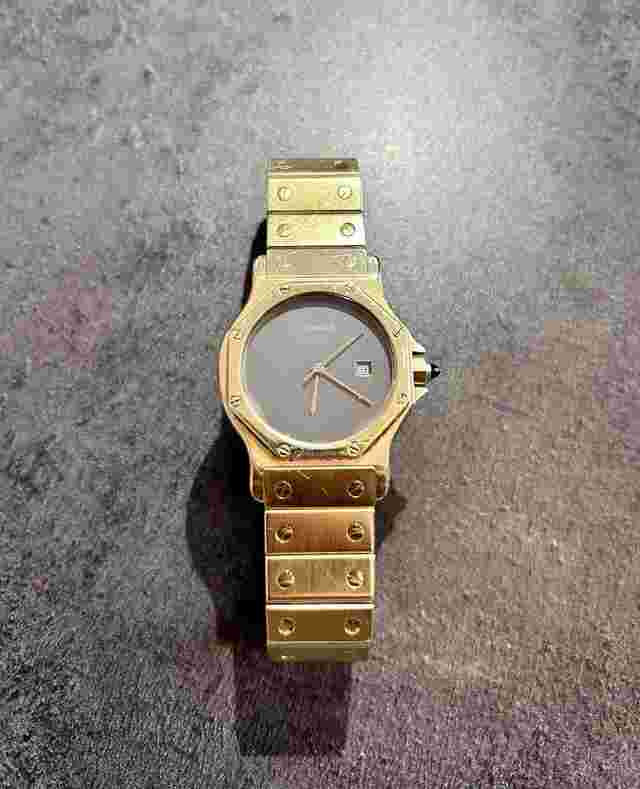 Cartier Santos Octagon Ghost Dial 18K – Full Set (1985)