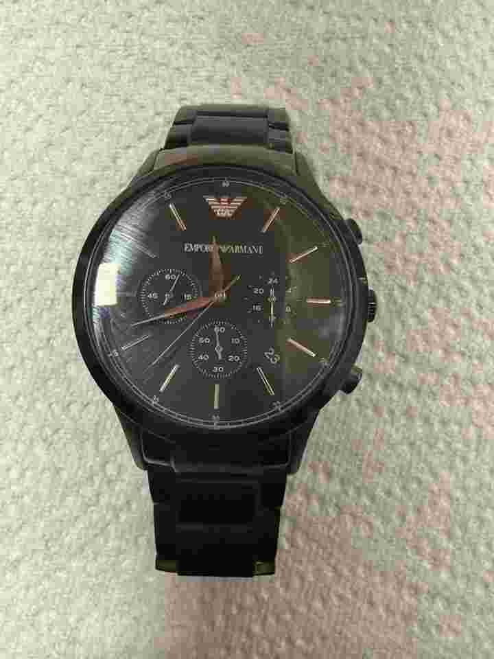 Armani Black Chronograph Armani Herrenuhr