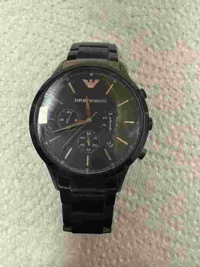 Armani Black Chronograph Armani Herrenuhr