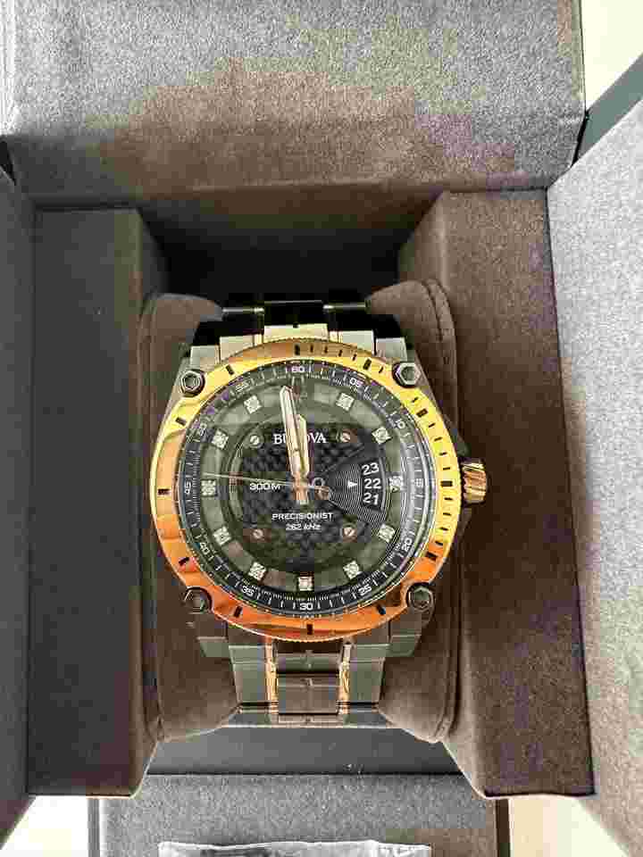 Bulova Men's Watch Precisionist Diamond Dial & Ip Bulova precisionist diamond 300m