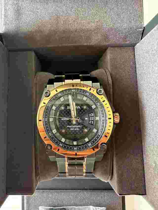 Bulova Men's Watch Precisionist Diamond Dial & Ip Bulova precisionist diamond 300m