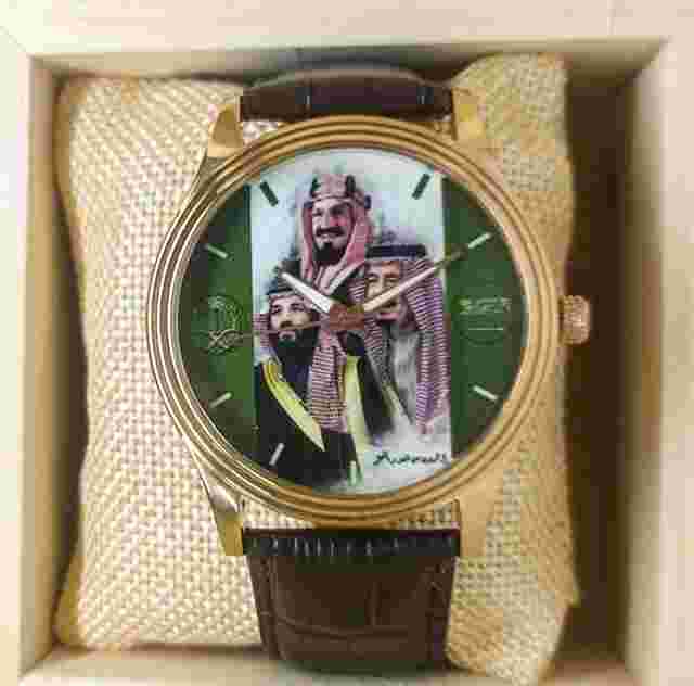 Superbrass Saudi Kingdom Leadership Heritage Watch – King Abdulaziz King Salman & Crown Prince Mohammed bin Salman important original coronation art Kindgom solid brass watch 