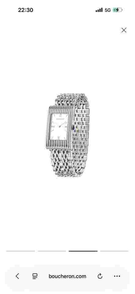 Boucheron Reflet Small Steel White Lacquer