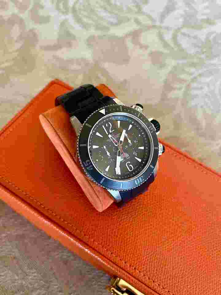 Jaeger-LeCoultre Master Compressor Diving Chronograph GMT Navy SEALs Box+papers+unworn JLC NATO strap. Excellent condition.