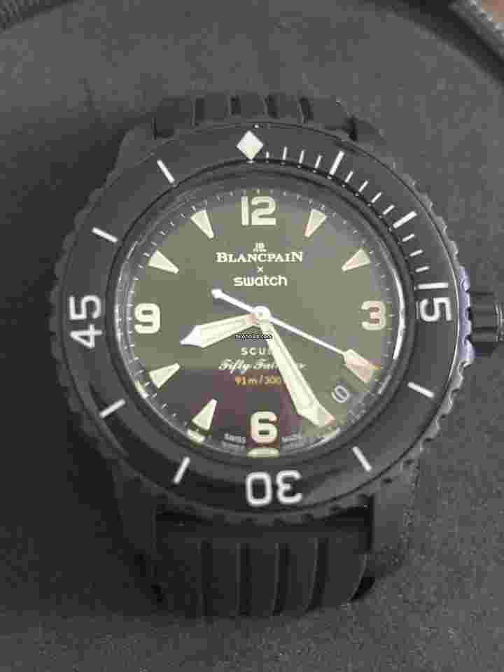 Swatch Scuba Fifty Fathoms
NEW Blancpain X Swatch Scuba Fifty Fathoms Atlantic Ocean Blue SO35A100