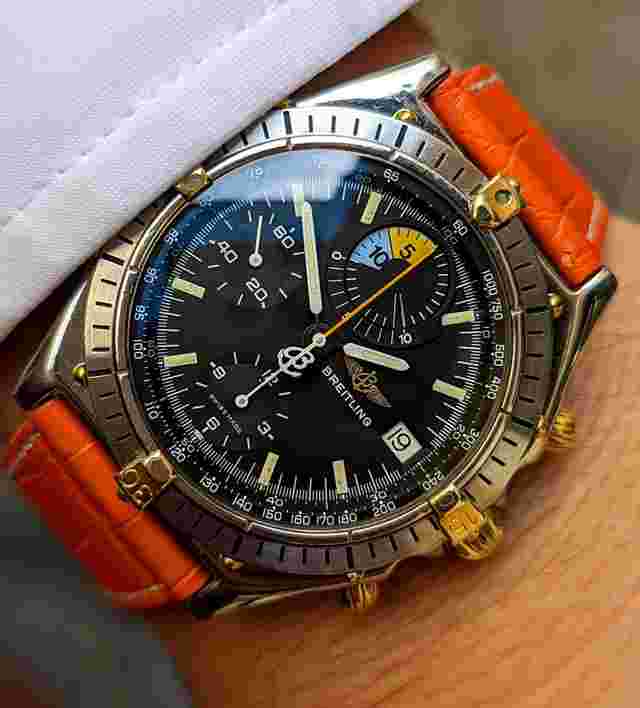 Breitling Chronomat 44
                           
                                 Yachting Regatta Gold & Steel Black Dial NOS