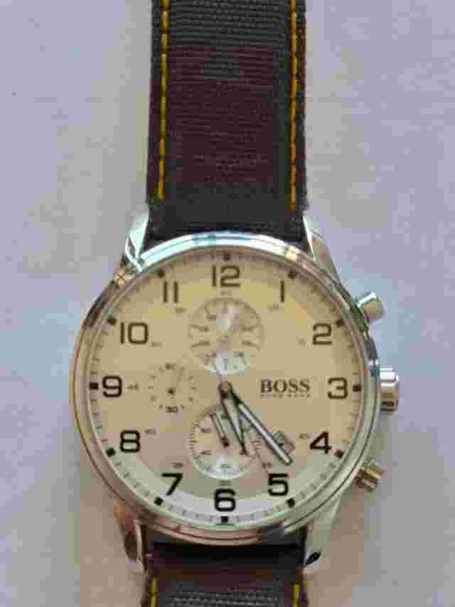 Hugo Boss Navigator White Dial Men's Chronograph Watch 44mm