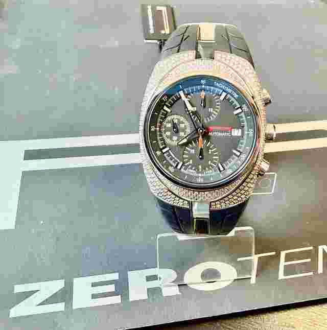Pirelli Pzero Tempo Crono Meccanico Automatico Luxury Luxury Limited Edition 2006 cassa con diamanti incastonati 