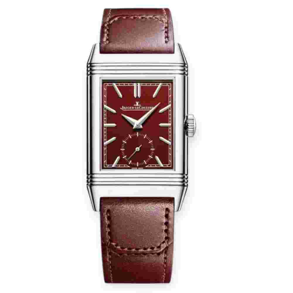 Pre-Owned Jaeger-LeCoultre REVERSO TRIBUTE MONOFACE SMALL SECONDS 45.6 x 27.4 mm Stainless Steel Dark Red Dial Q397846J
