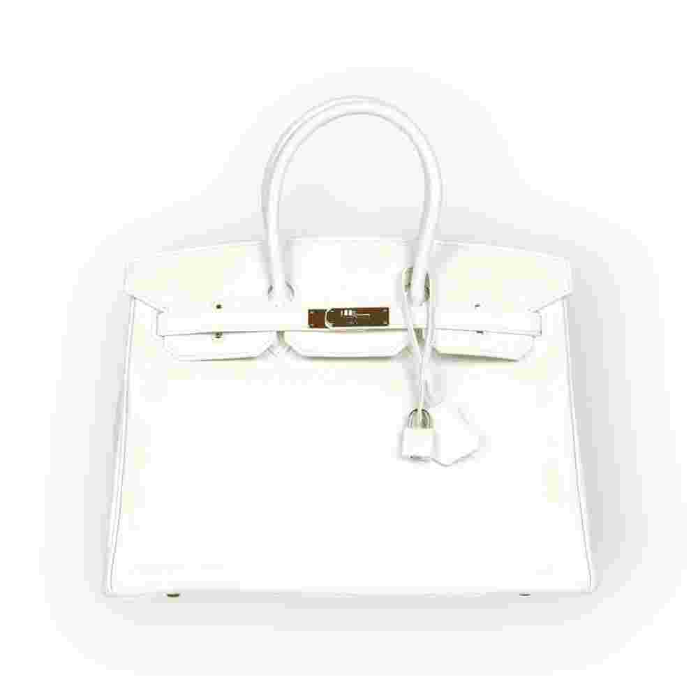 Pre-Owned Hermes Birkin 35 White Epsom Leather GHW