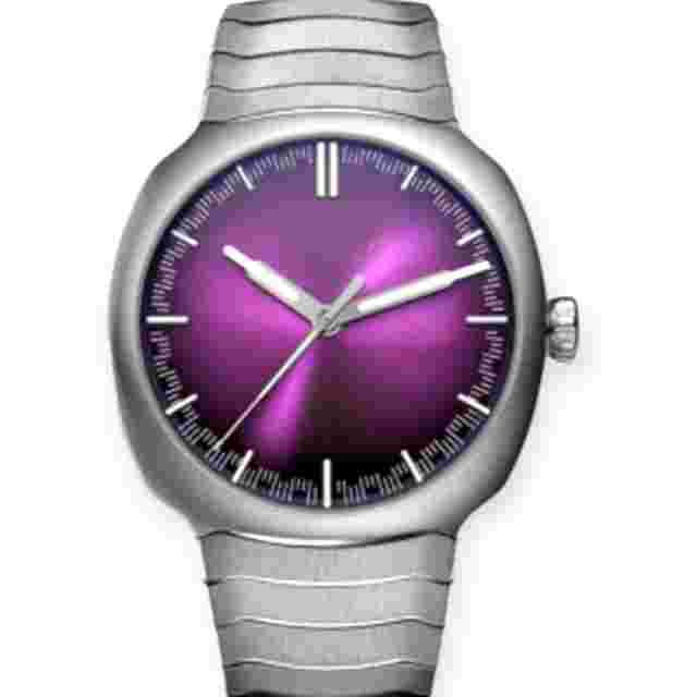 Pre-Owned H. Moser & Cie. Streamliner Centre Seconds Purple Haze Fume Stainless Steel 40mm 6201-1201