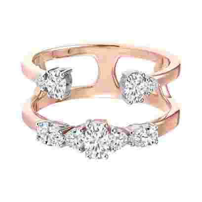 ROUND-OVAL RING- HRD-E-F/VS 0.87 CTS- A41R,Total Wt – 6.00gm