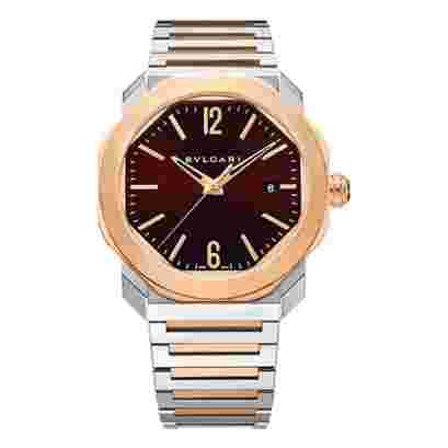 Bvlgari Octo Roma 41Mm Stainless Steel & 18Kt Rose Gold Men’S Watch