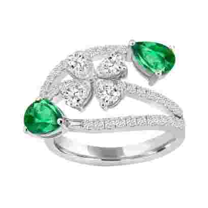 Round-Pear CS Ring – 2.16 CTS,HRD-F-G VS-SI,1044R,Total Weight – 5.52gm
