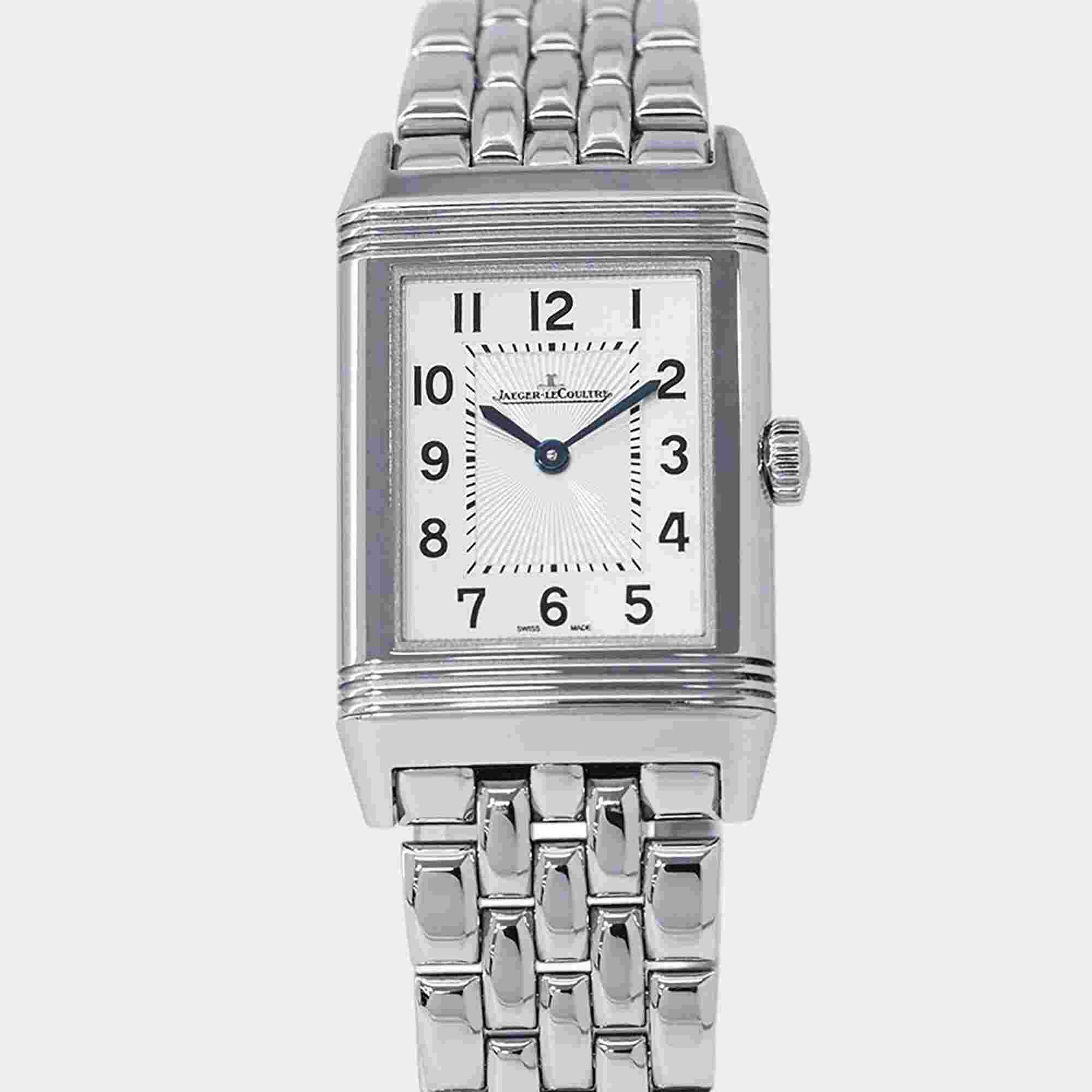 Jaeger LeCoultre Reverso Q2548140 Silver Stainless Steel Manual Winding Men Wristwatch 40mm