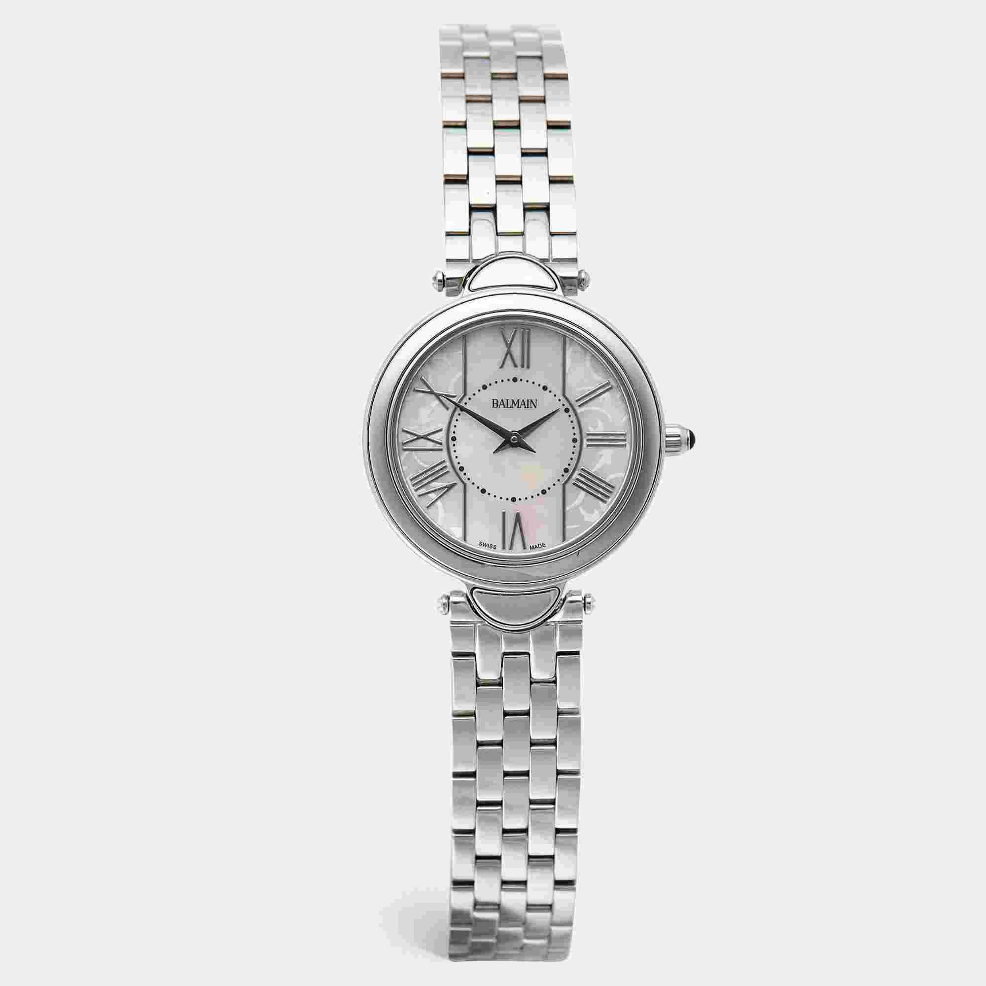 Balmain Haute Elegance B8071.33.83 Mother of Pearl Dial Stainless Steel Women's Wristwatch 27 mm