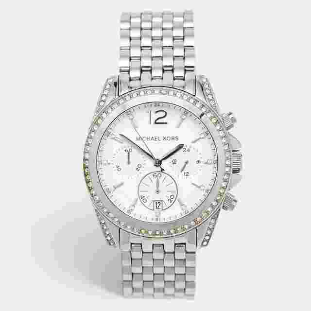 Michael Kors Pressley MK5834 Silver Dial Stainless Steel Women's Wristwatch 39 mm