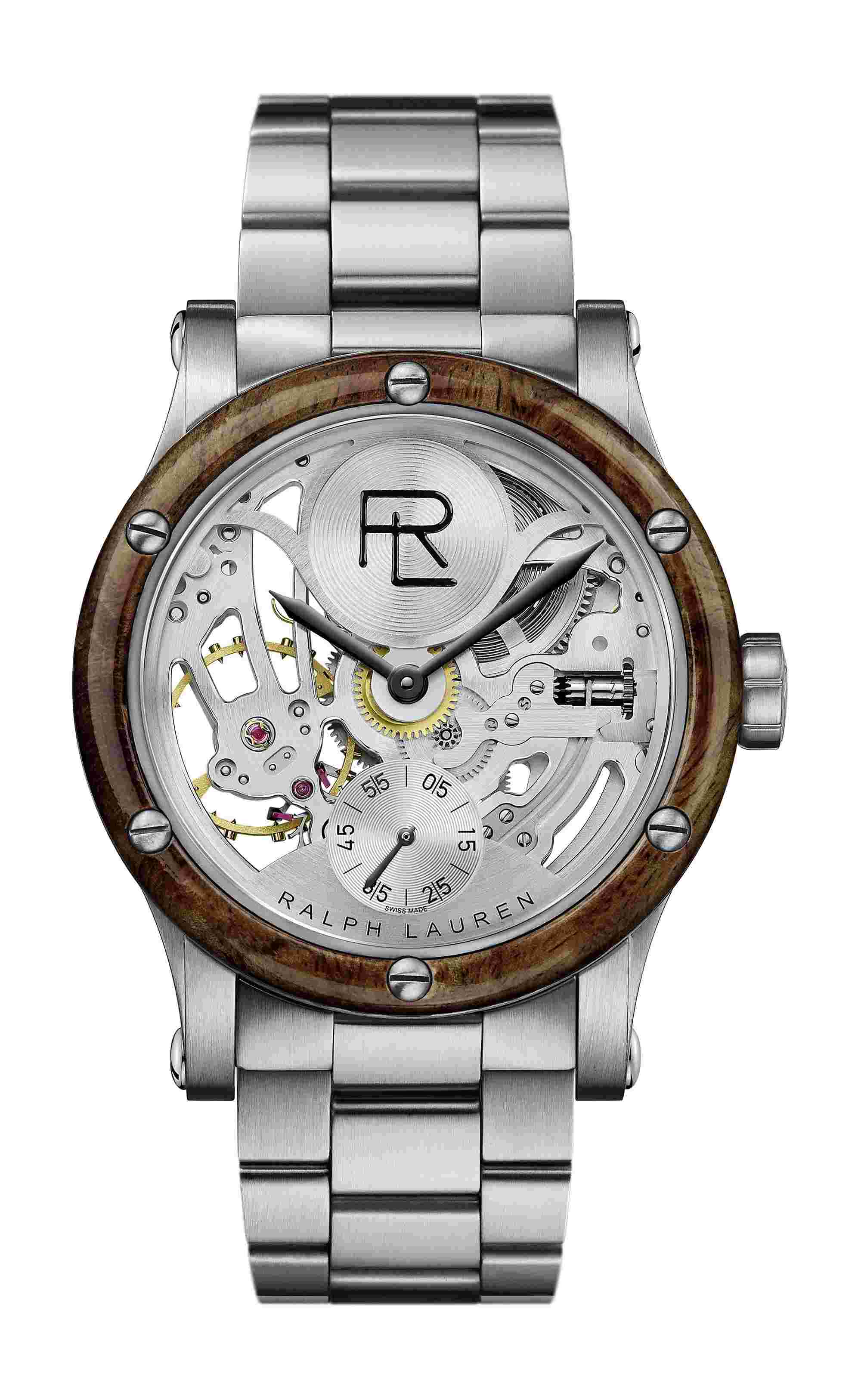 Ralph Lauren
Rl Automotive Skeleton 45mm Black Steel Wood Bezel