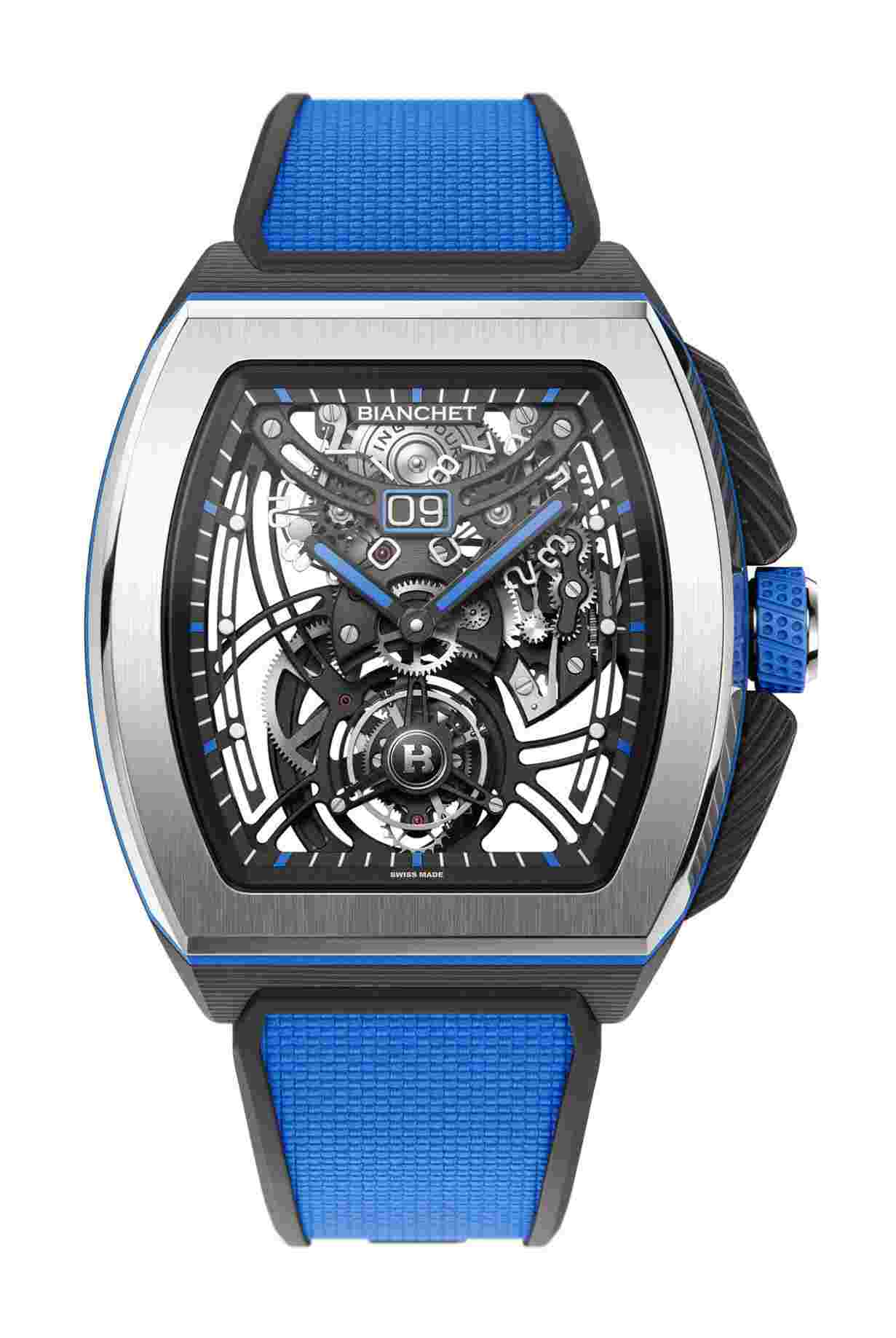 Flying Tourbillon Grande Date B1.618 Hybrid Blue