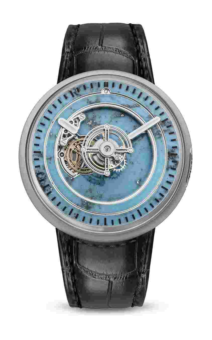 Marco Tedeschi
Central Floating Tourbillon Titanium Turquoise Spider