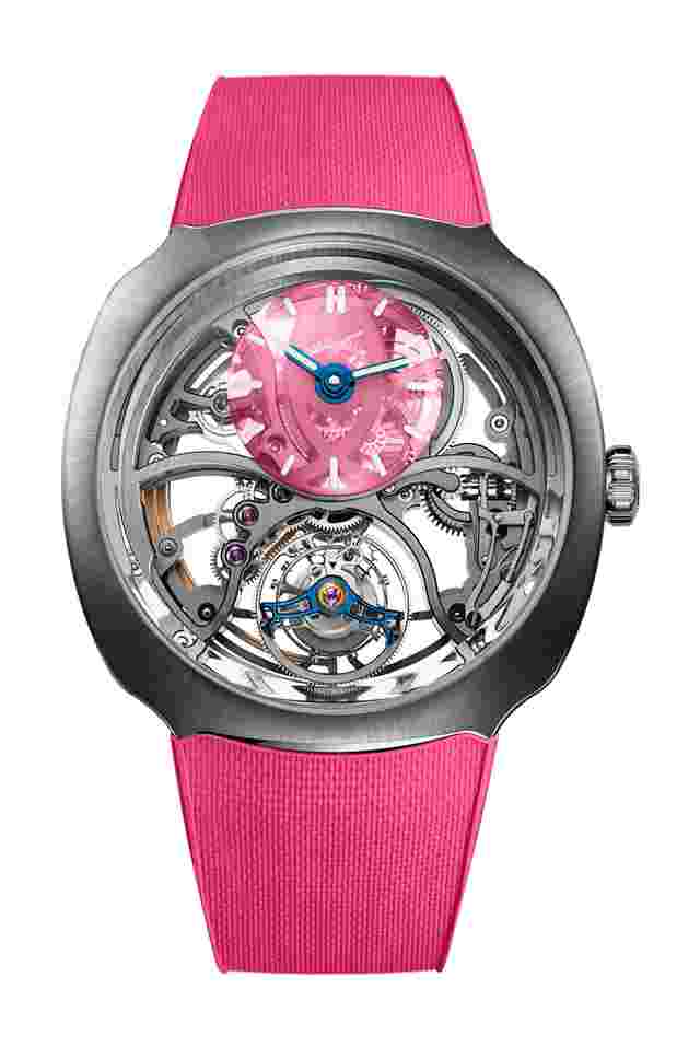 H. Moser & Cie
Streamliner Cylindrical Tourbillon Skeleton Alpine Limited Edition Pink Livery