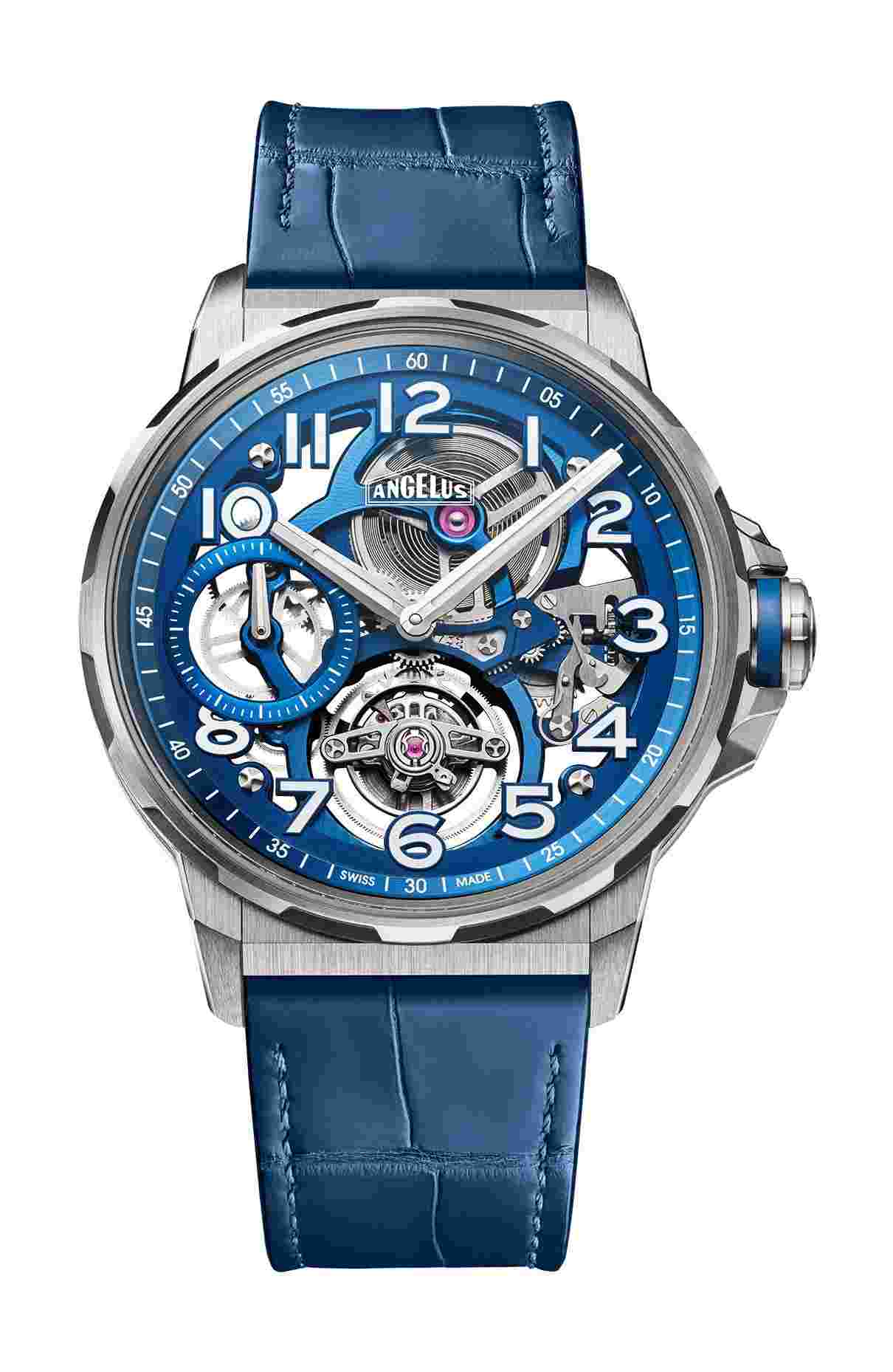Angelus
Flying Tourbillon Titanium Blue Alligator
