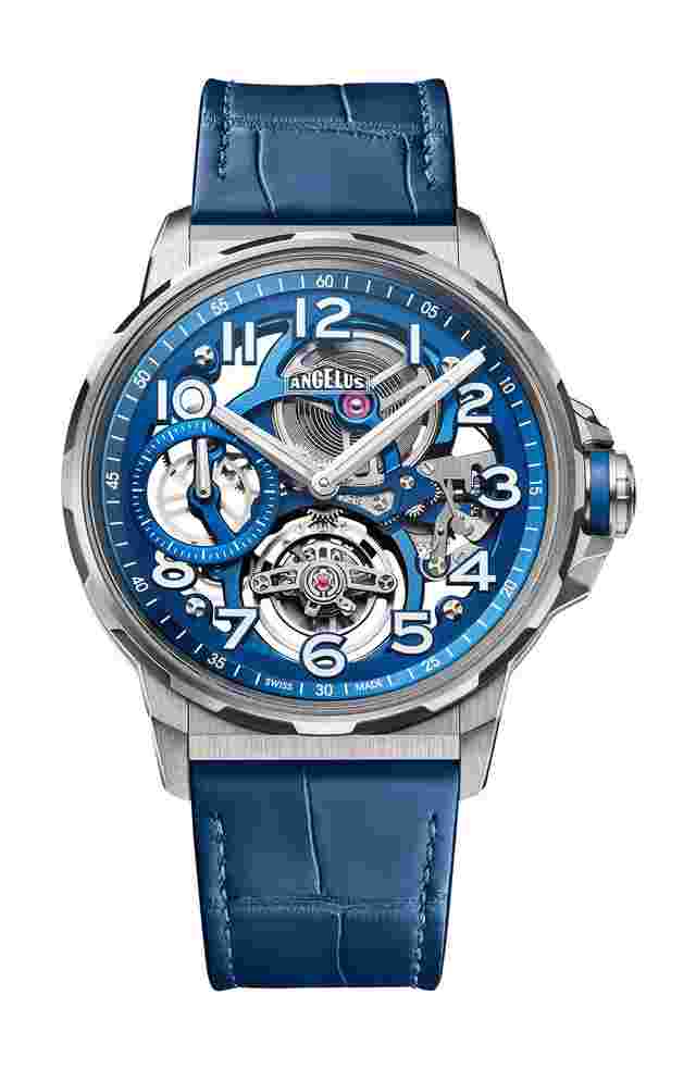 Angelus
Flying Tourbillon Titanium Blue Alligator