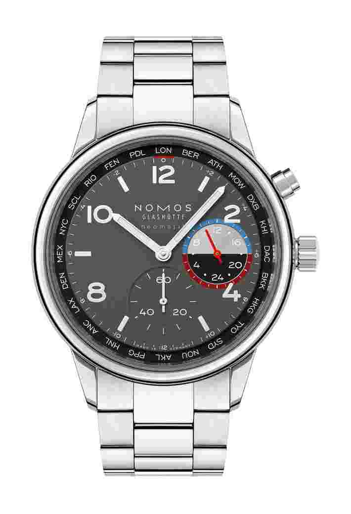 Nomos Glashütte
Club Sport neomatik Worldtimer Volcano