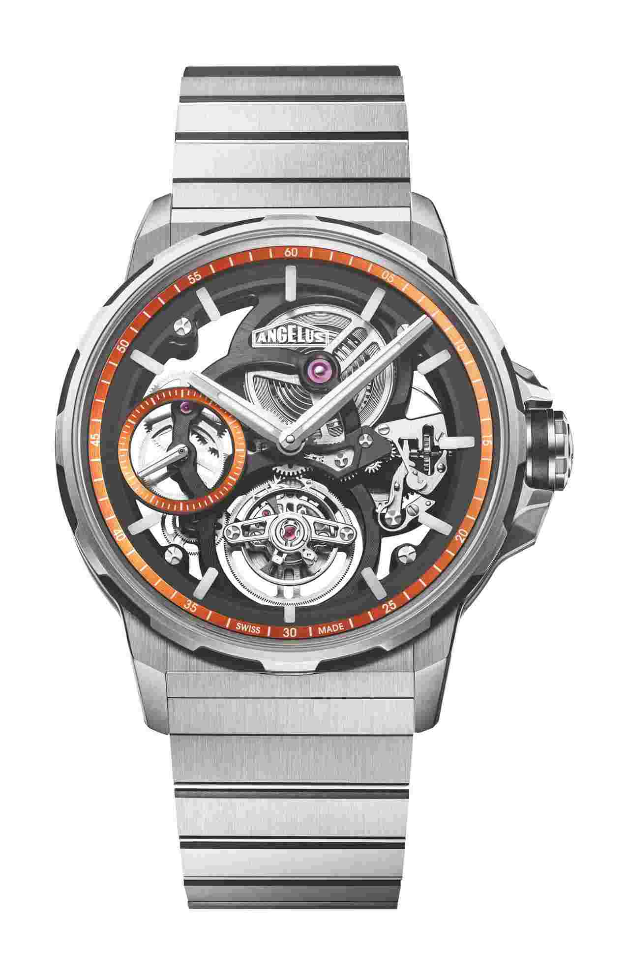 Angelus
Flying Tourbillon Skeleton Titanium Orange