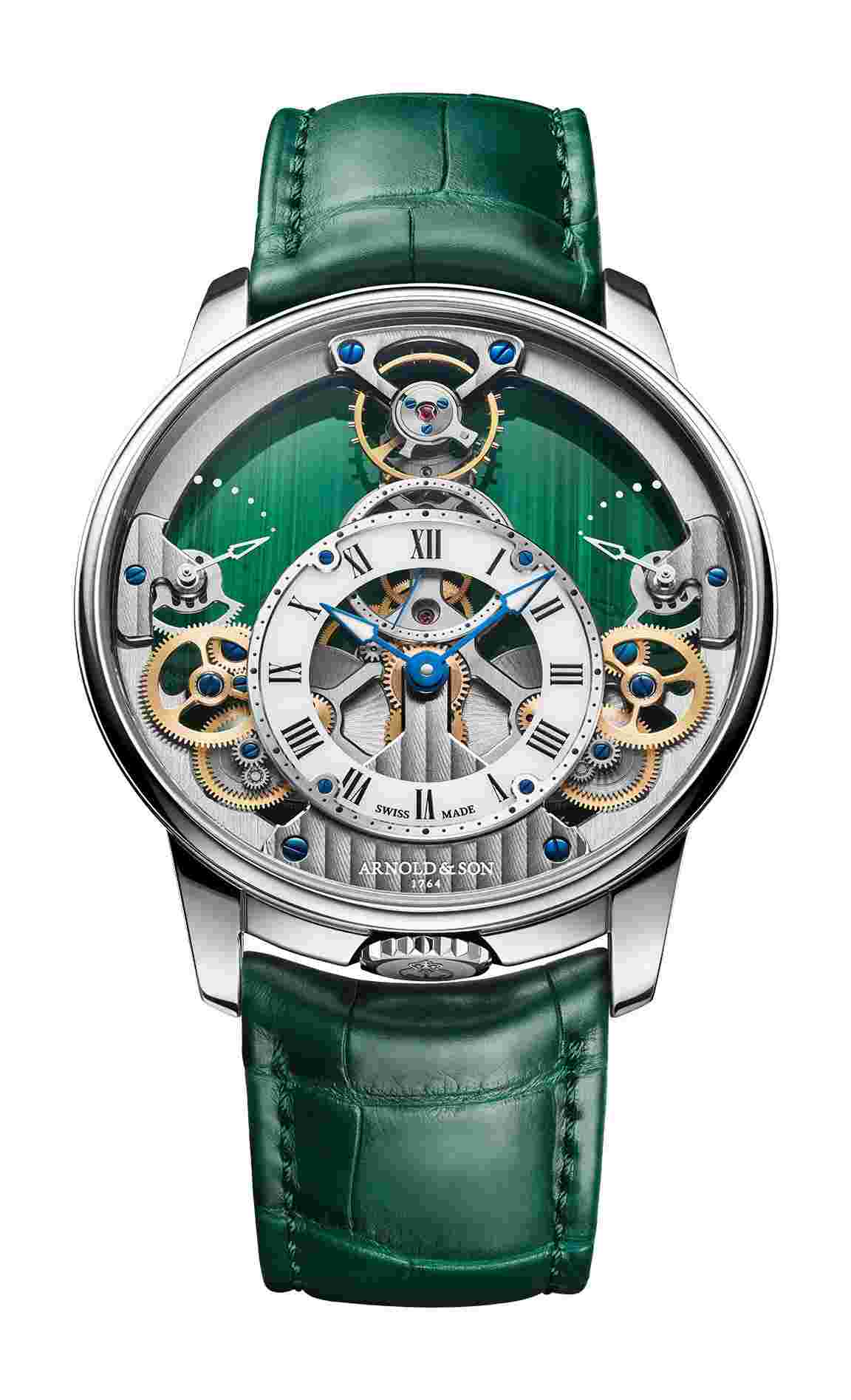 Arnold & Son
Time Pyramid 42.5 Platinum Malachite Edition